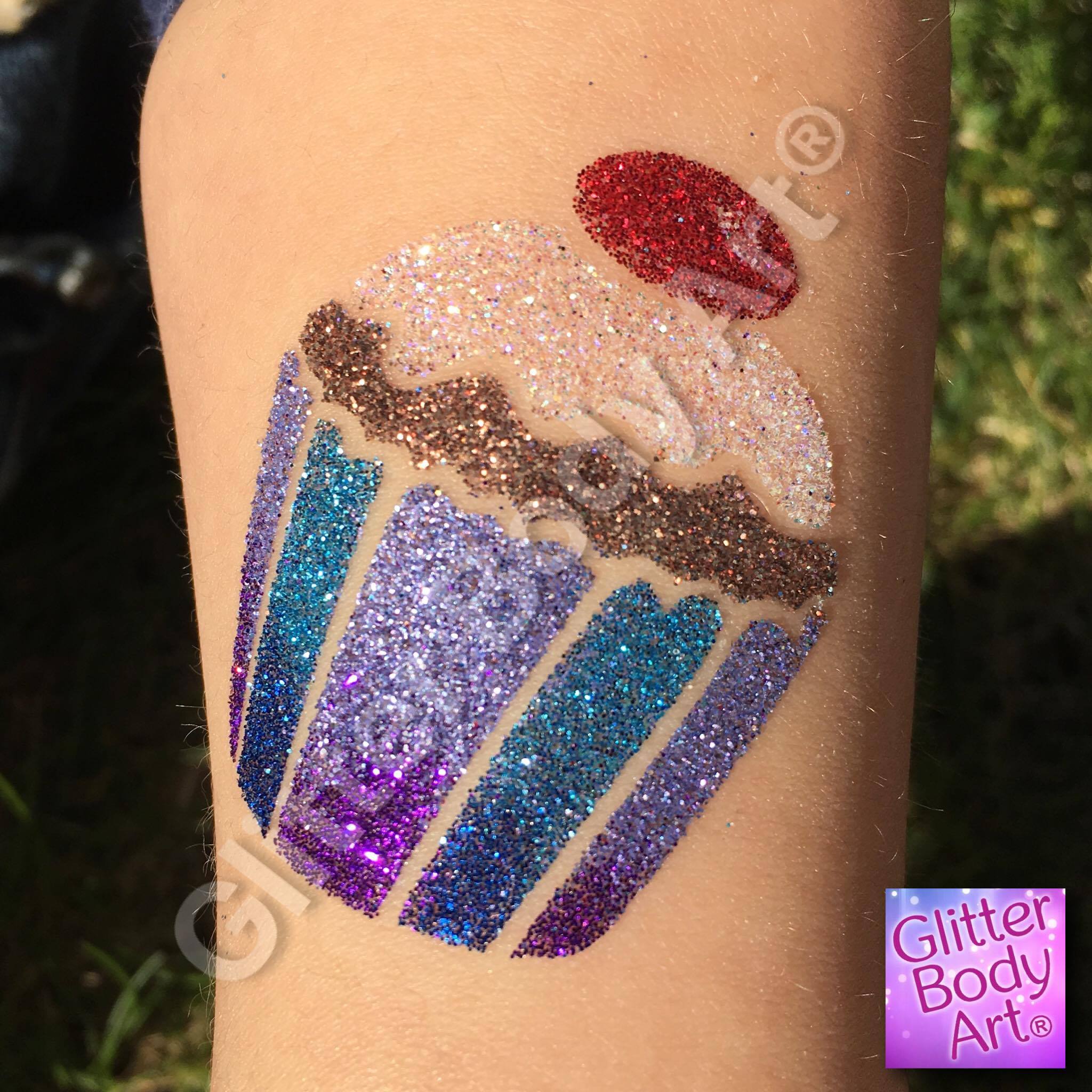 17237145_1831954310355118_1573267233_o cupcake temporary tattoo for kids, cupcake glitter tattoo