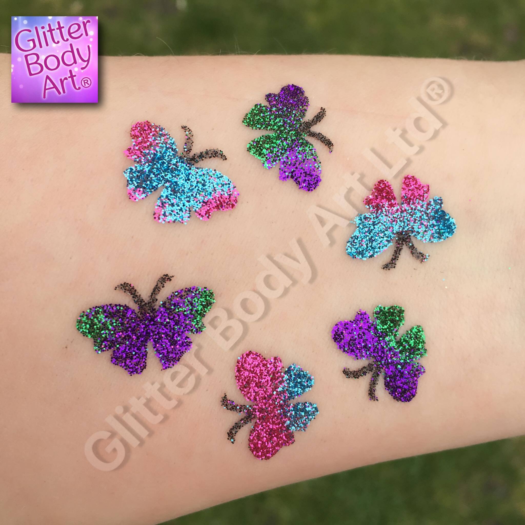 butterfly belly ring butterfly temporary tattoos for kids, cute baby butterflies in a circle glitter tattoo