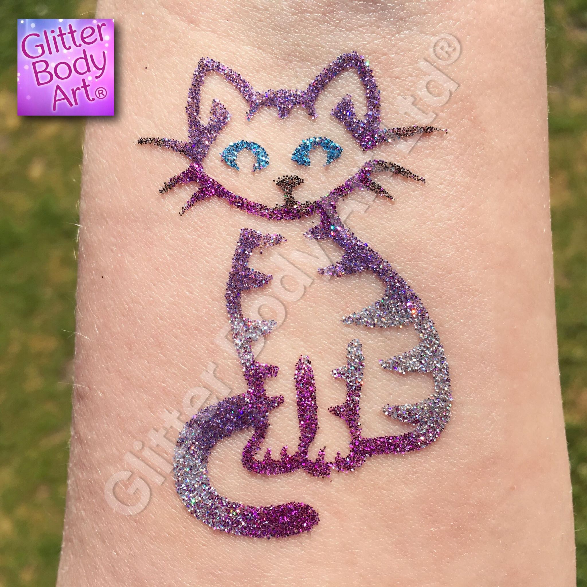cat pussy cat temporary tattoo stencil