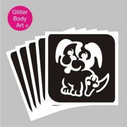 puppy dog temporary tattoo stencil