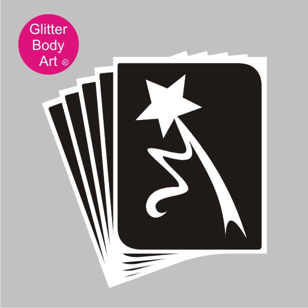 fairy_wand_glitter_tattoo_stencil_142 fairy wand temporary tattoo for fairy party glitter tattoos