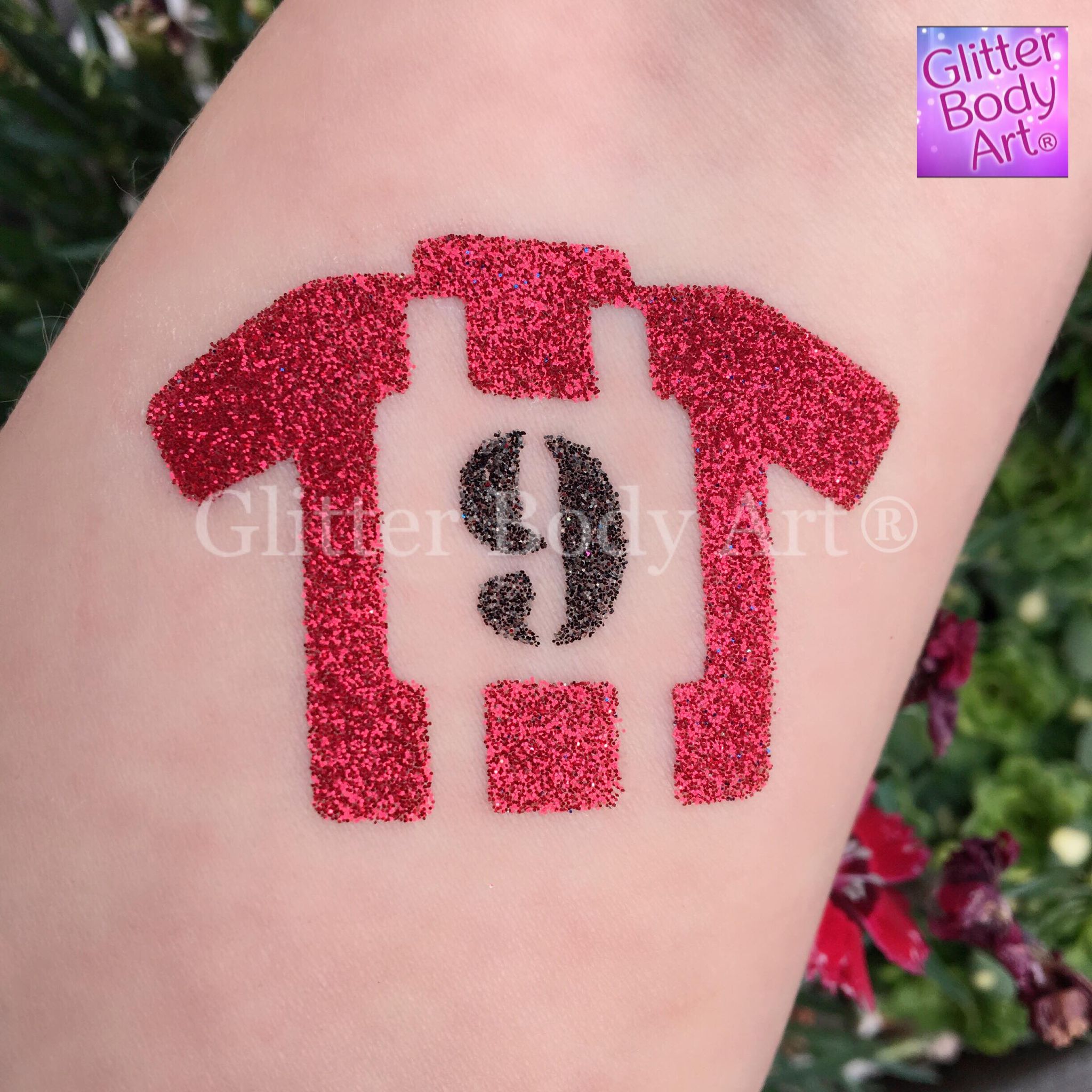 football shirt Number 9 Football shirt temporary tattoos for boys
