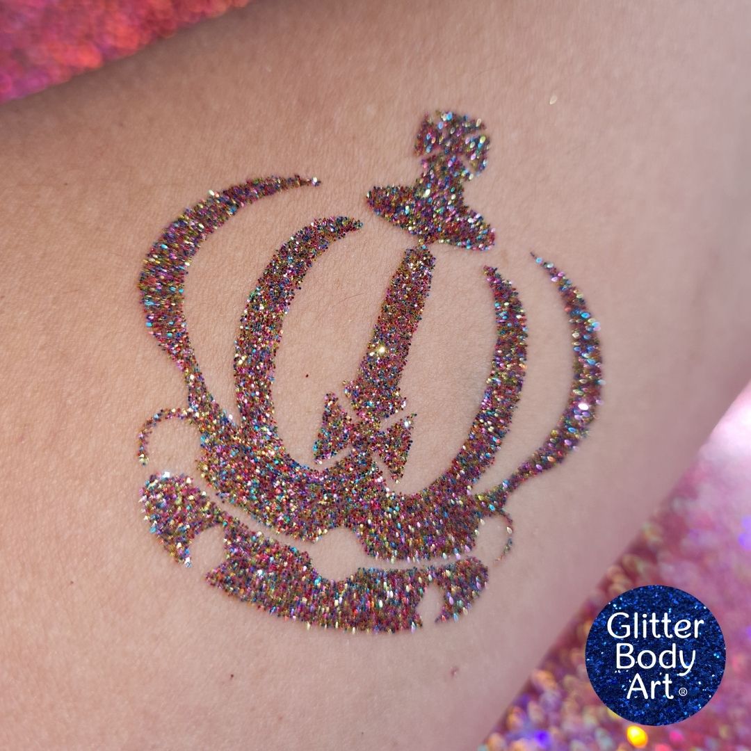 jubilee crown glitter tattoo coronation crown glitter tattoo stencil for jubilee temporary tattoos