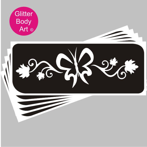 butterfly_glitter_tattoo_stencil_246 large butterfly temorary tattoo stencil and floral temporary tattoo stencil