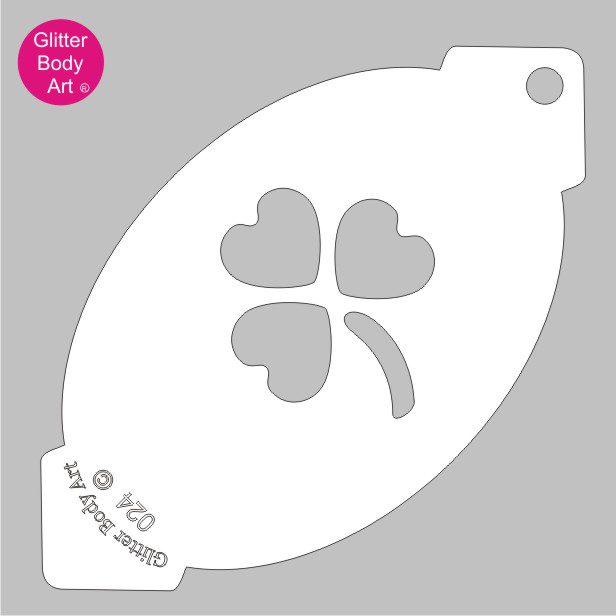 clove_face_paint_stencil_024 Clover facepainting stencil