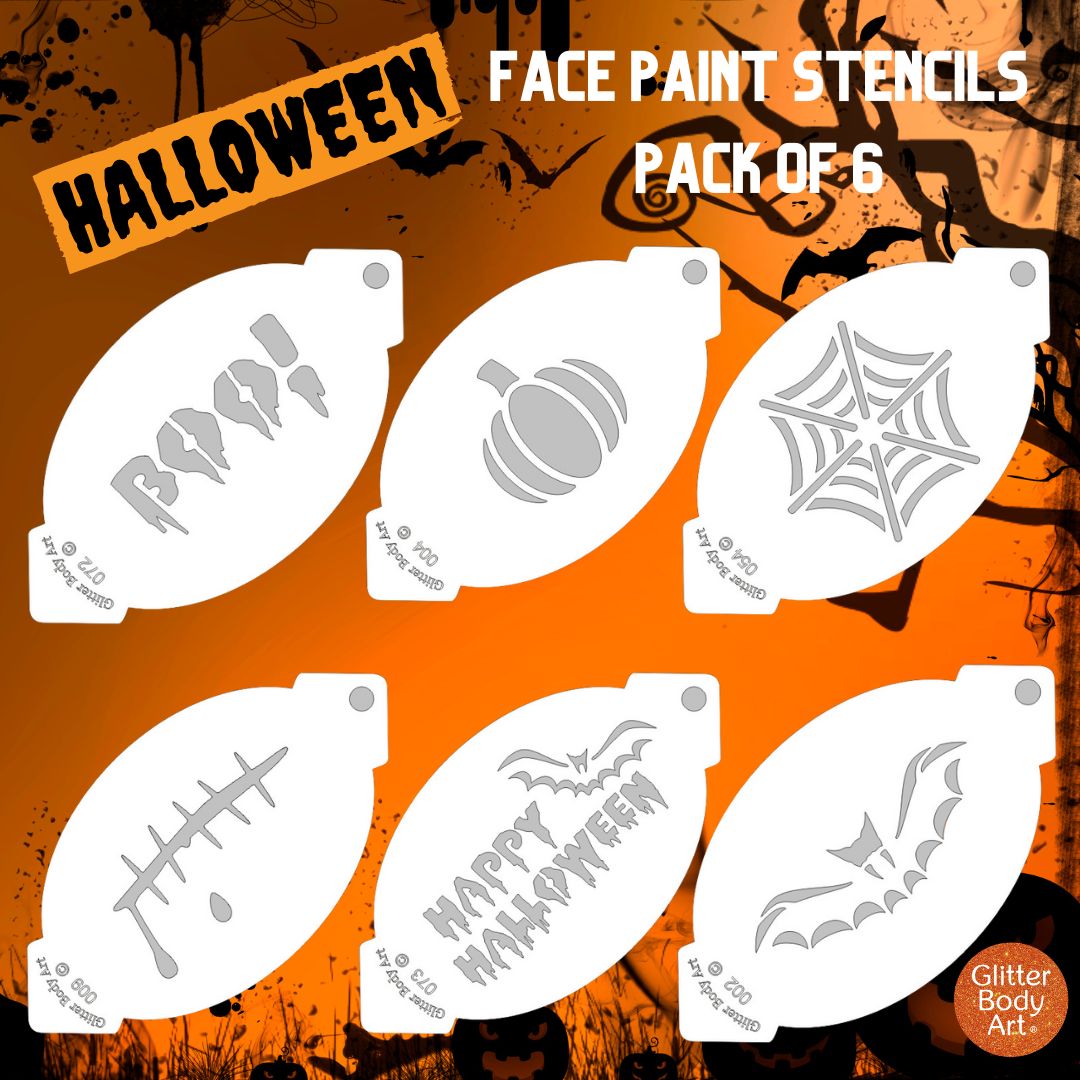 halloween facepaint stencils pack (1) halloween face paint stencils for kids halloween costumes, Halloween party idea