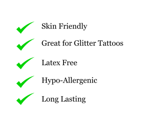 body glue for glitter tattoos