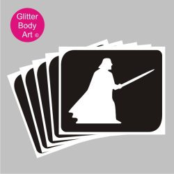 star wars temporary tattoo stencils, darth vadar with saber tattoos