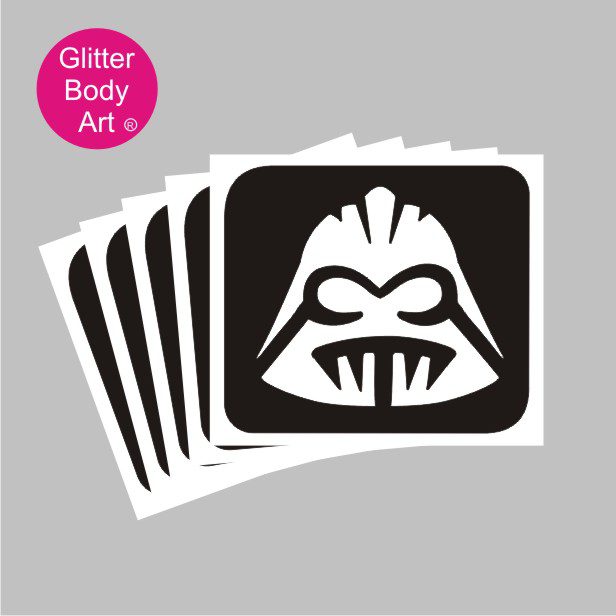 darth_vader_glitter_tattoo_stencil_137 Star Wars temporary tattoos, darth vadar stencil