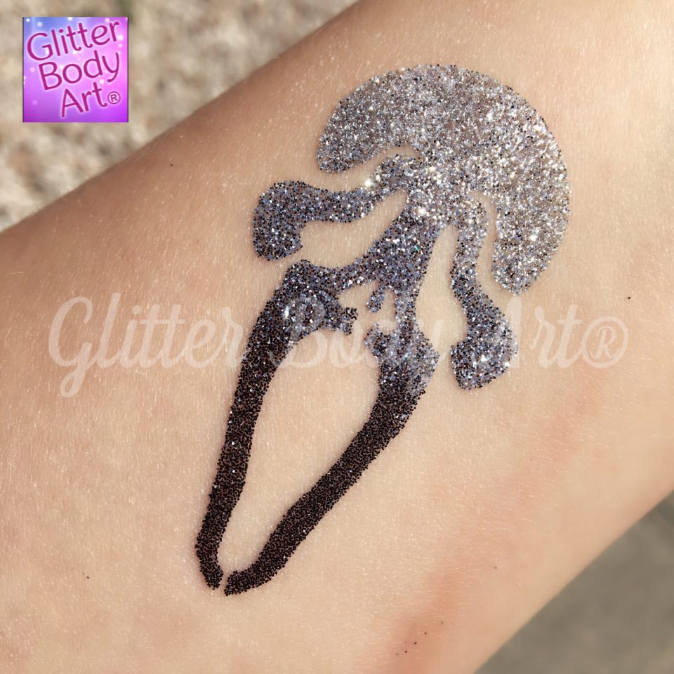 The Scream Scream Tattoo, Halloween Tattoo, Halloween Glitter Tattoo