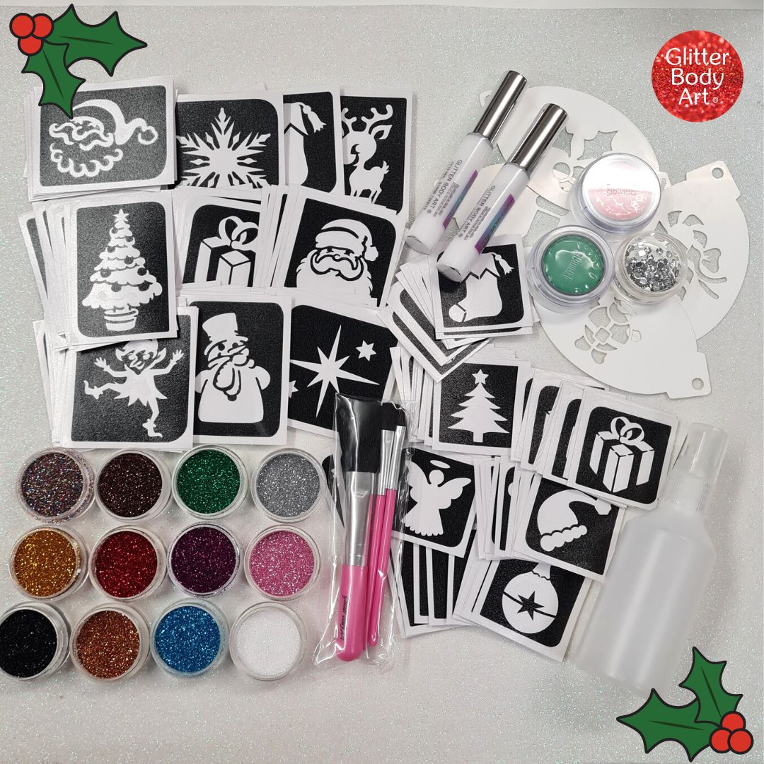 Contents christmas party kit Christmas G.litter Tattoo Kit