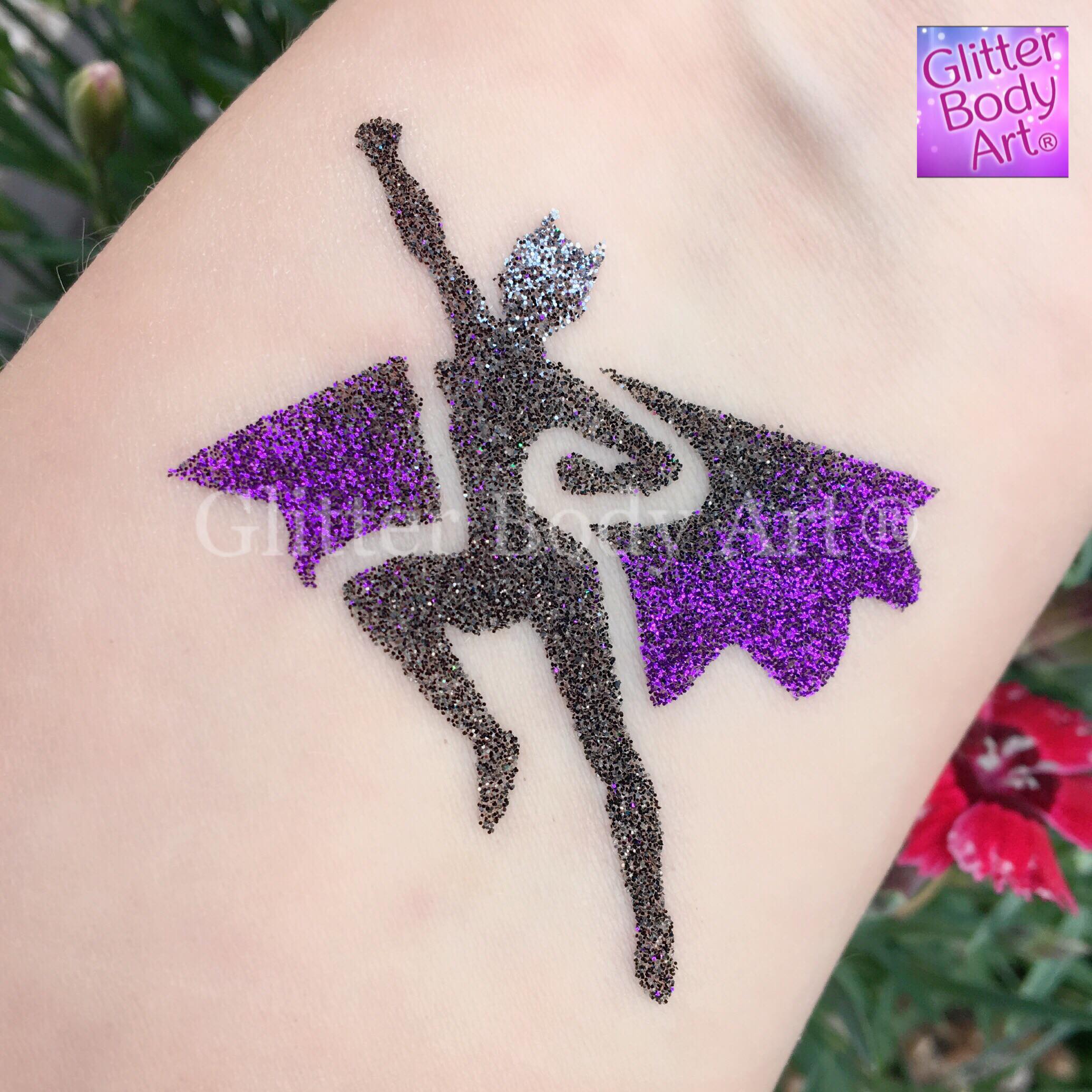 bat woman Batwoman temporary tattoo stencil for superhero party glitter tattoos
