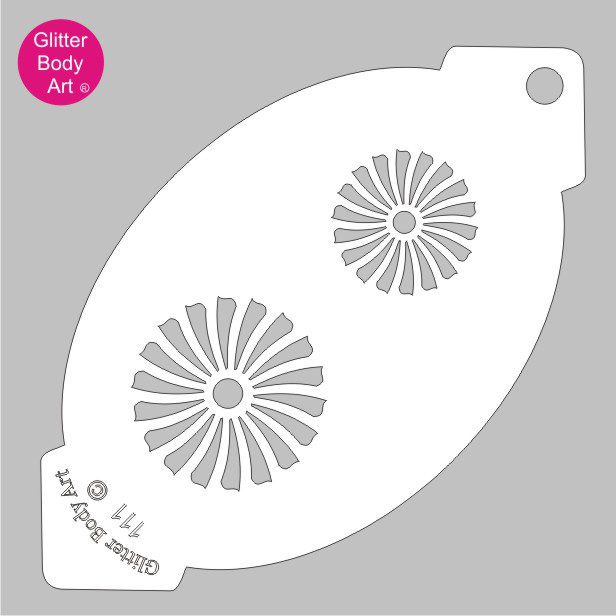 pattern_face_paint_stencil_111 swiryl flower pattern face paint stencil