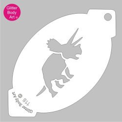 triceratops dinosaur face paint stencil