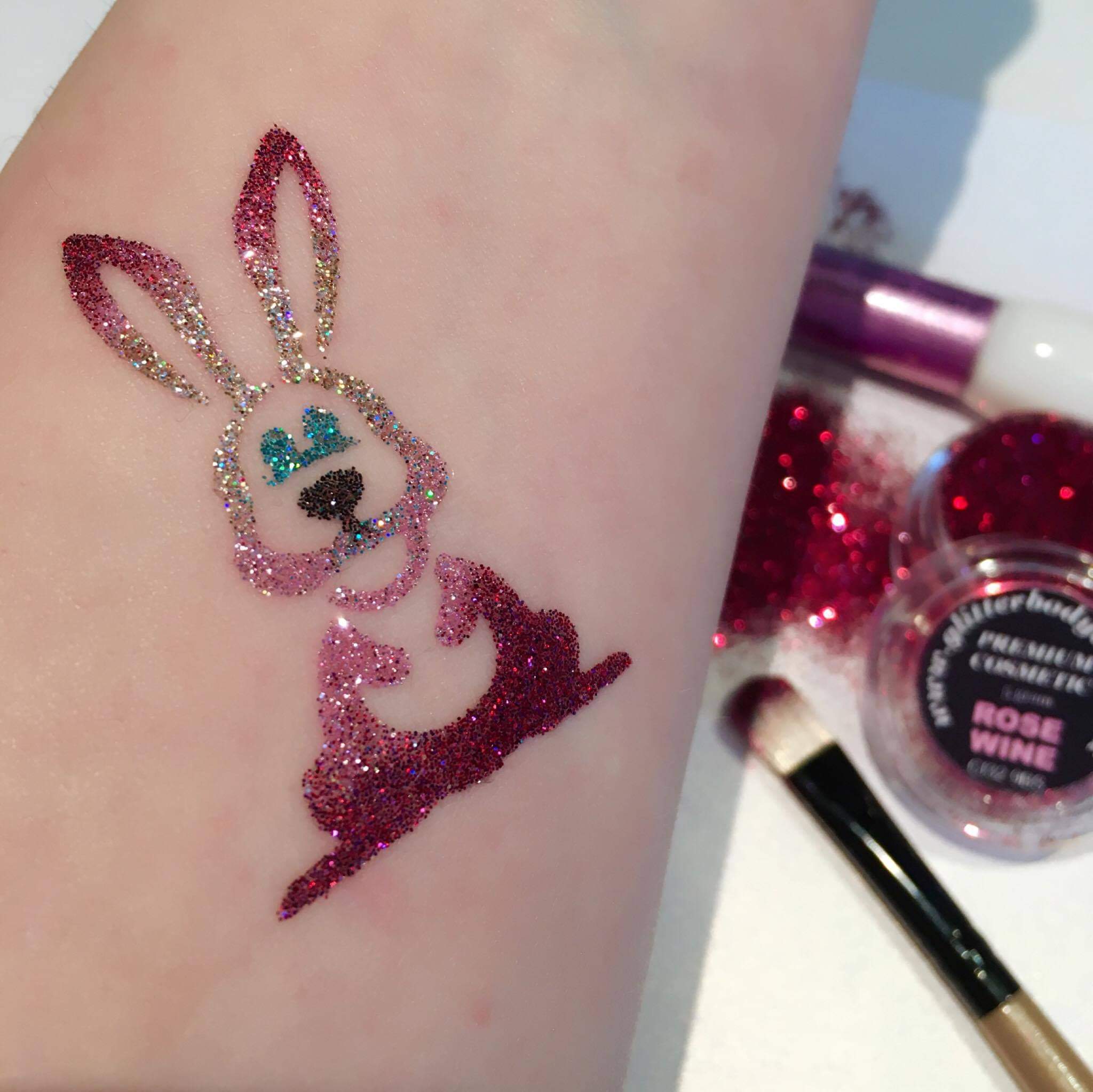Thumper rabbit easter bunny temporary tattoo stencil
