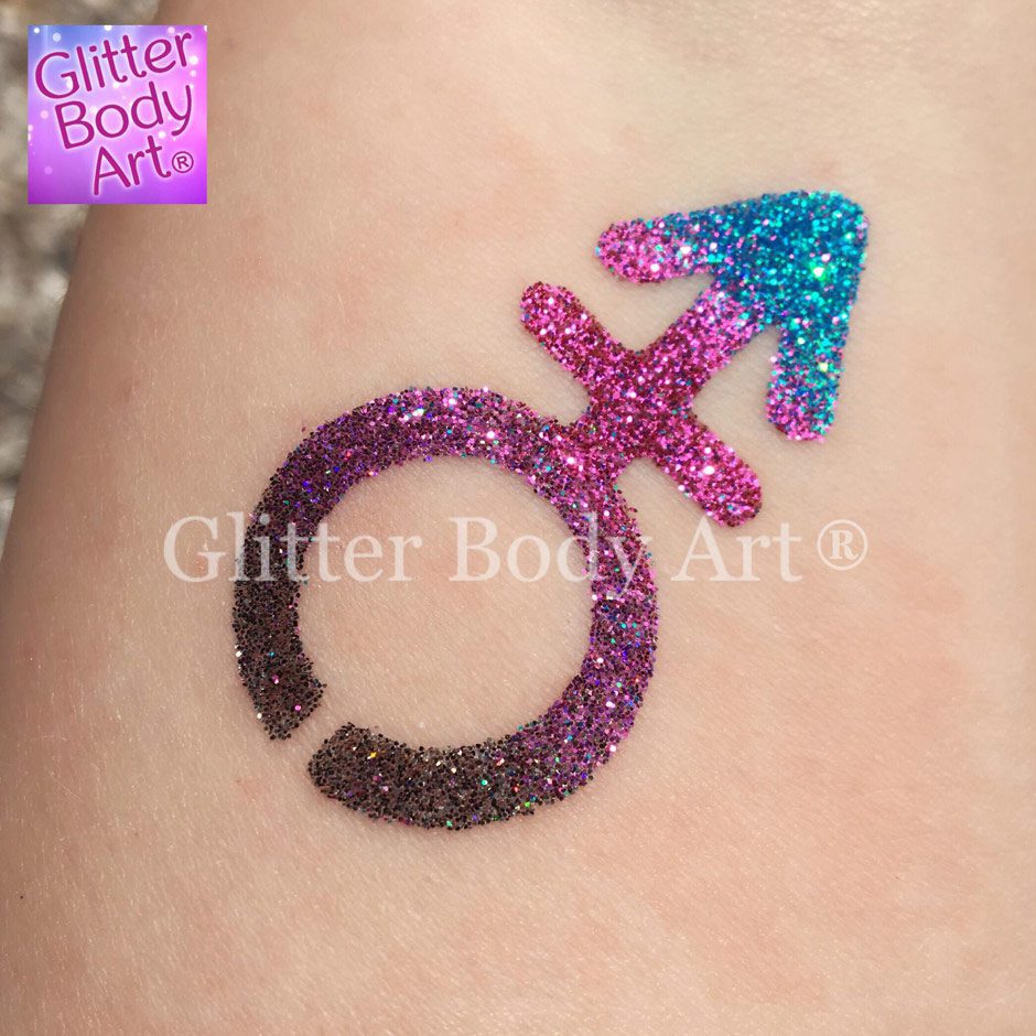 GBA-Transgender transgender symbol for gay pride temporary tattoo stencil