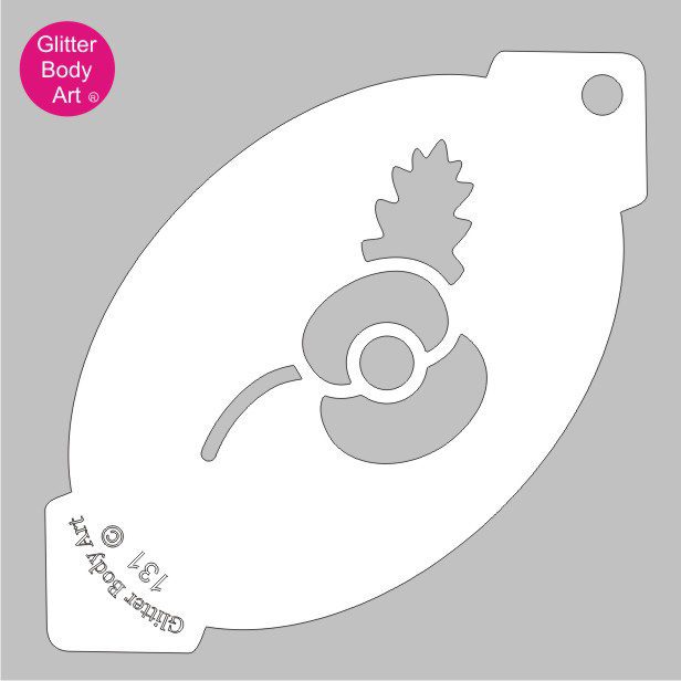 poppie_face_paint_stencil_131 poppy facepaint stencil for remembrance sunday