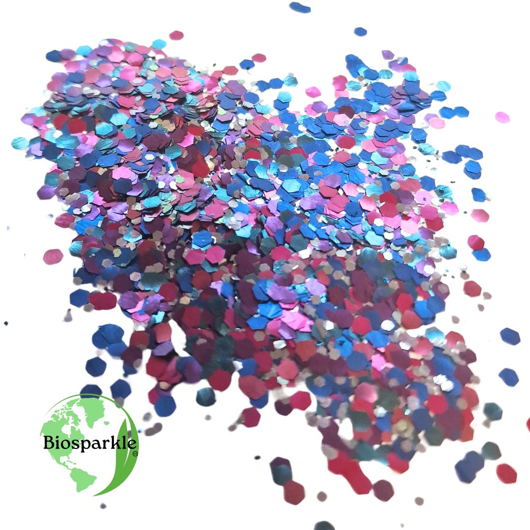 Caribbean bioglitter mix festival chunky boioglitter mixes for face and hair