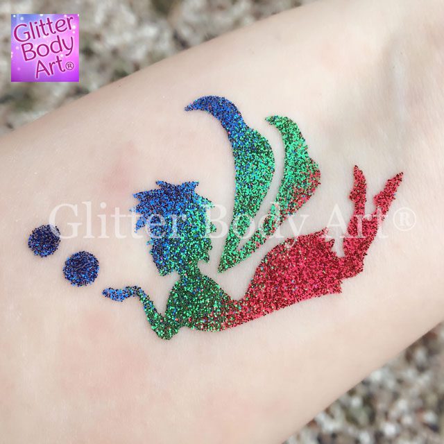 Fairy-Bubbles fairy temporary tattoo stencil, fairy party glitter tattoos