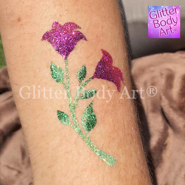Flower5454 floral temporary tattoo stencil