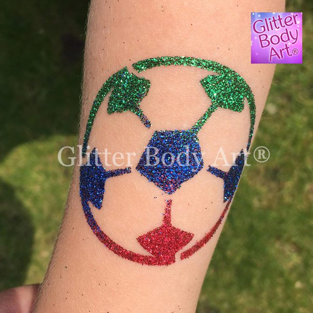 Football Boys football temporary tattoo stencil for boys party glitter tattoos