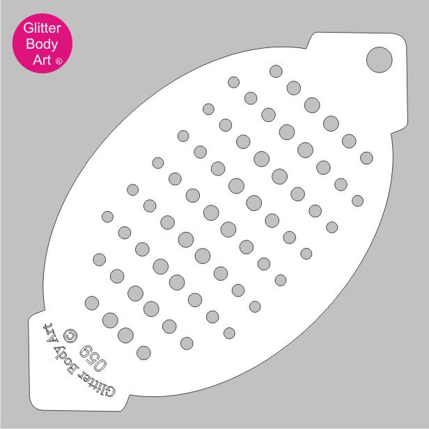 dots_face_paint_stencil_059 multiple spots facepainting stencil for use on the face or body