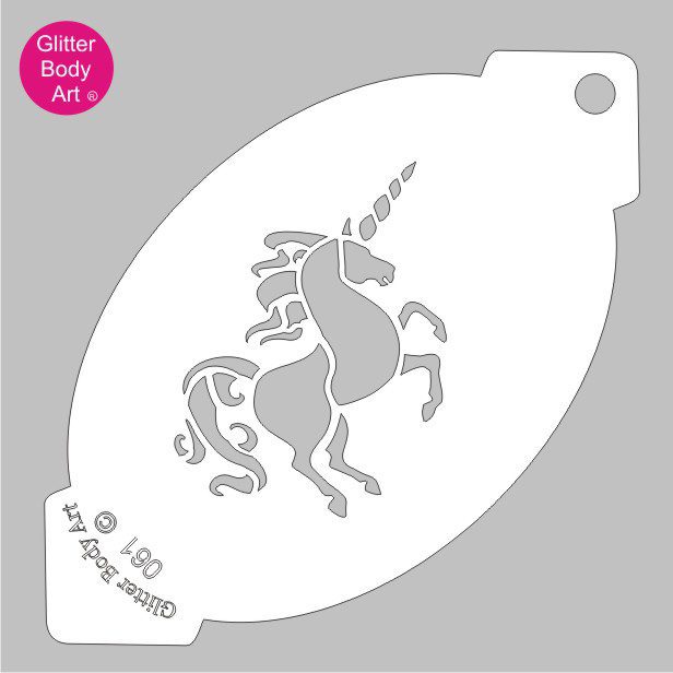unicorn_face_paint_stencil_061 unicorn facepaint stencil, magical unicorn for facepainting
