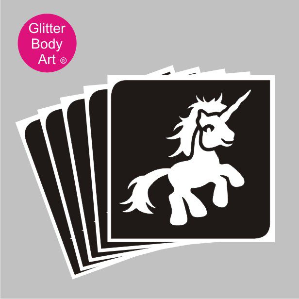 unicorn glitter tattoo stencil 411 my little pony unicorn temporary tattoo stencil