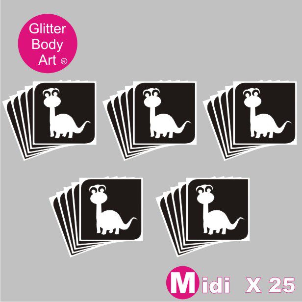 dinosaur glitter tattoo stencil 038 25 midi sized dinosaur temporary tattoos, stencils for glitter tattoos