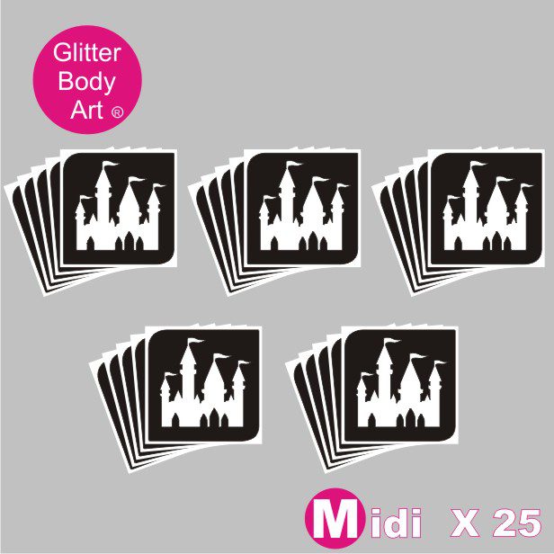 fairy castle glitter tattoo stencil 013 25 midi disney princess castle temporary tattoo stencil for glitter tattoos