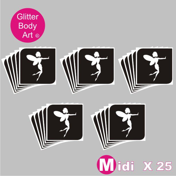 fairy glitter tattoo stencil 003 25 midi sized tinkerbell fairy temporary tattoo stencils for glitter tattoos