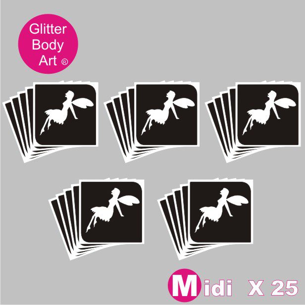 fairy glitter tattoo stencil 020 25 midi sized tinkerbell fairy temporary tattoo stencils for glitter tattoos