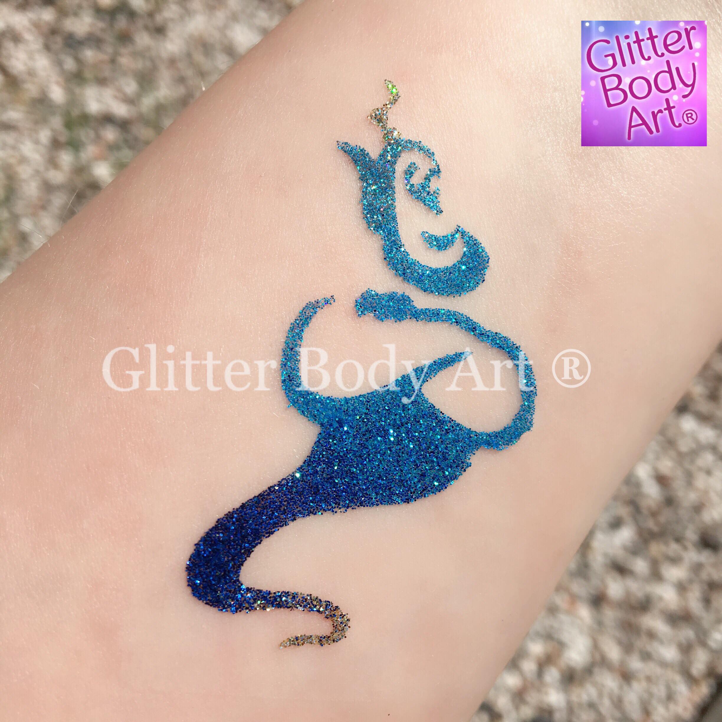 Genie aladdin genie temporary tattoo stencil
