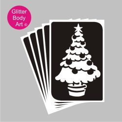 Christmas tree temporary tattoo stencil
