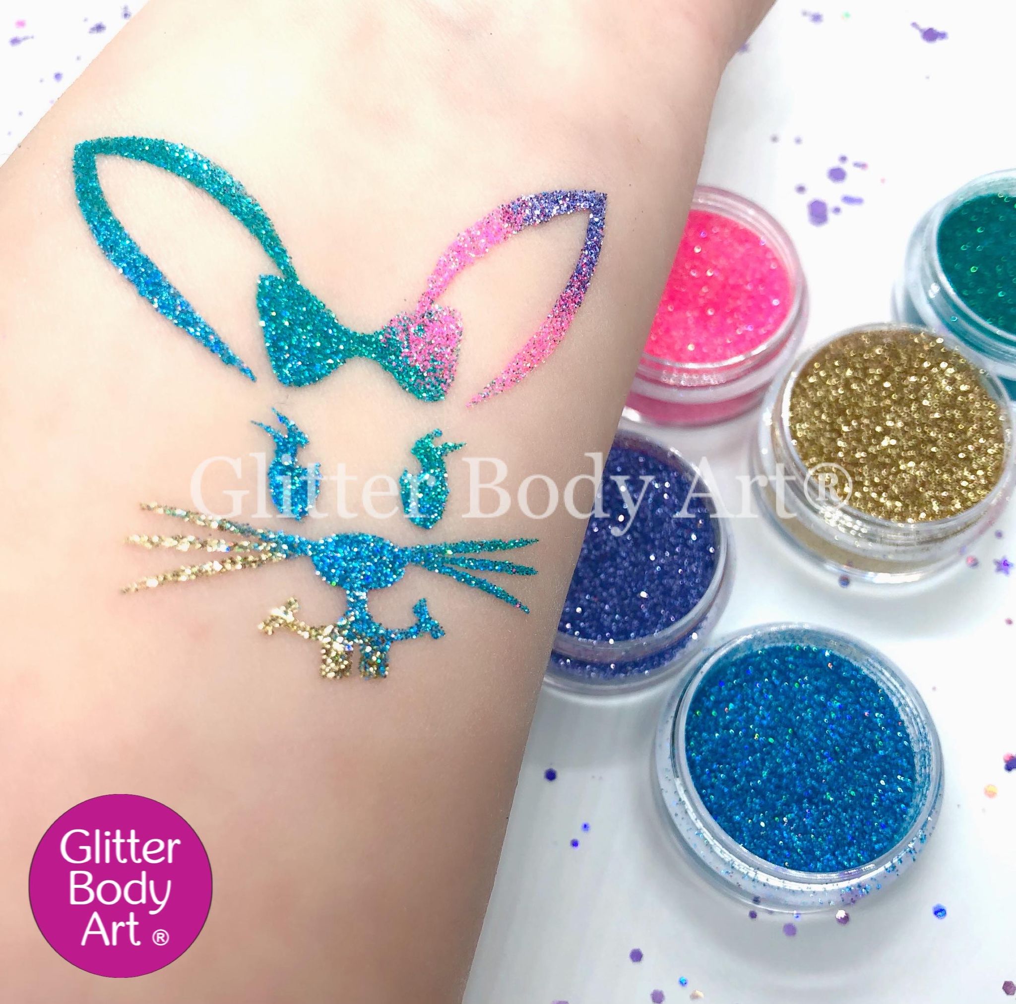 easer bunny Easter bunny temporary tattoo stencil, rabbit tattoos for kds