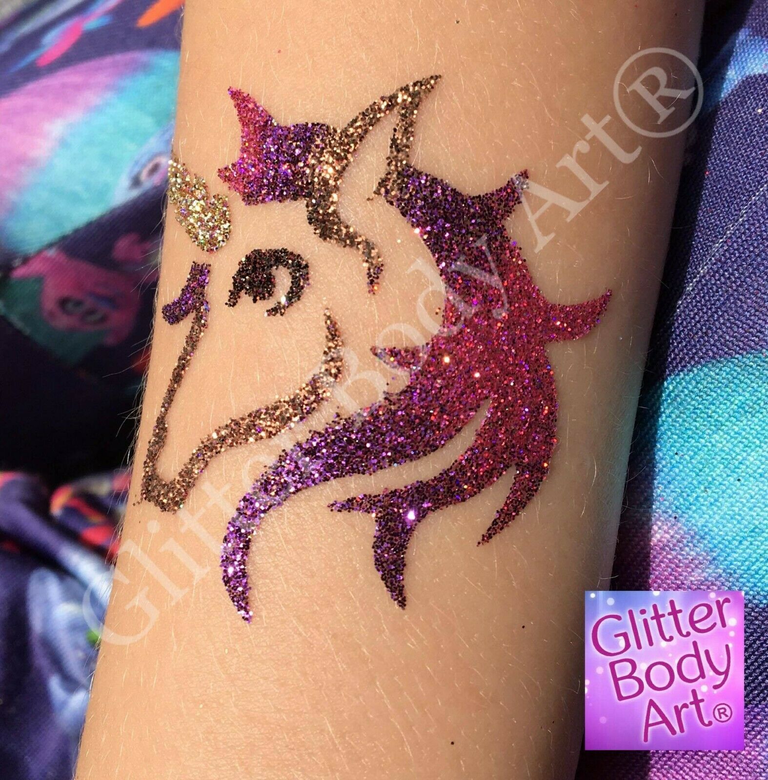 Unicorn glitter tattoo kit unicorn, i love unicorns, unicorn stencil, unicorn temporary tattoo, unicorns, unicorn art, unicorn template