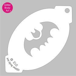 batman face paint stencil, bat facepainting stencil