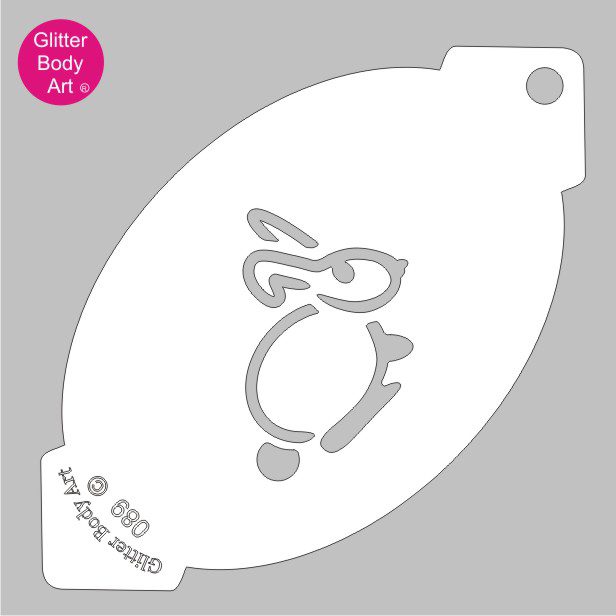 bunny_face_paint_stencil_089 cute bunny rabbit facepaint stencil for easter