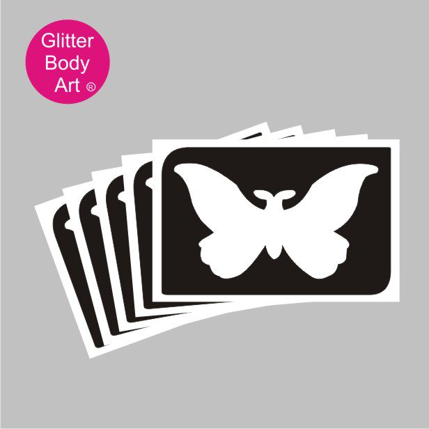 butterfly_glitter_tattoo_stencil_078 cute baby butterfly temporary tattoo stencil
