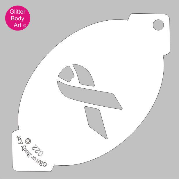 cancer_ribbon_face_paint_stencil_022 cancer research ribbon facepaint stencil