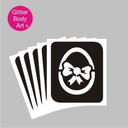 easter egg glitter tattoo stencil, easter egg temporary tattoo