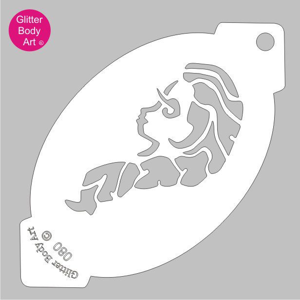 elsa_face_paint_stencil_080 elsa face with long hair face paint stencil, frozen party stencil