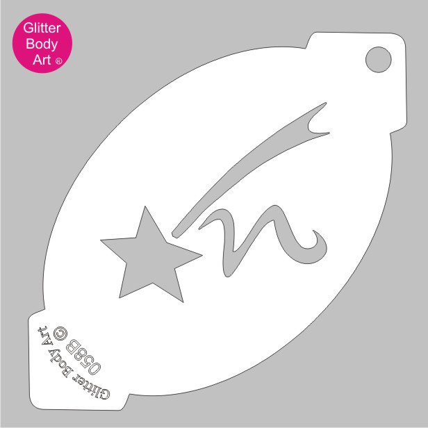 fairy_wand_face_paint_stencil_058b fairy wand with star and ribbon face paint stencil