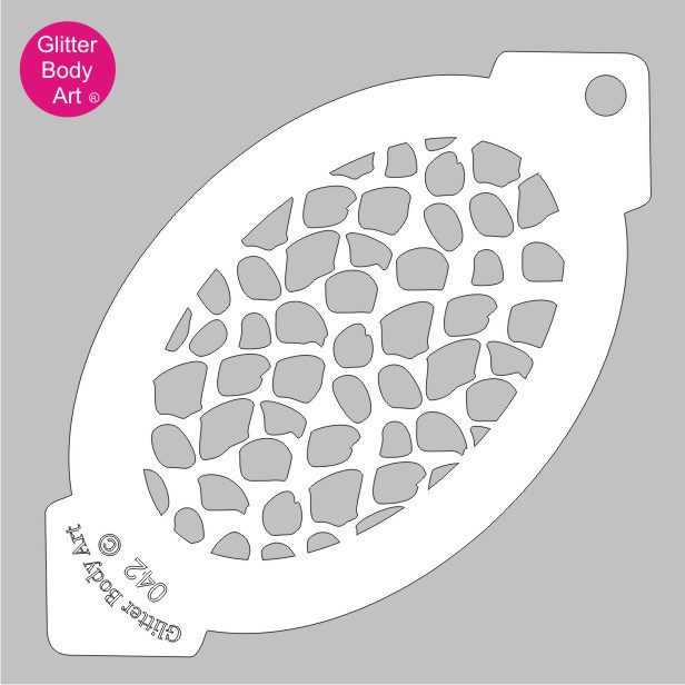 giraffe_print_face_paint_stencil_042 giraffe print face paint body paint stencil