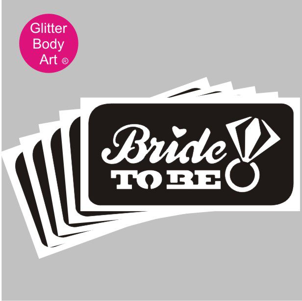 hen_party_glitter_tattoo_stencil_054 Bride to Be Temporary tattoo, hen party glitter tattoo
