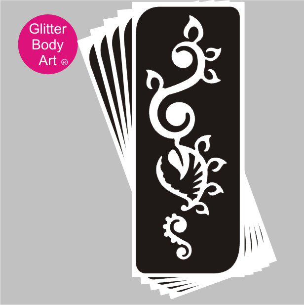 henna glitter tattoo stencil 354 henna temporary tattoo stencil, wedding stencil
