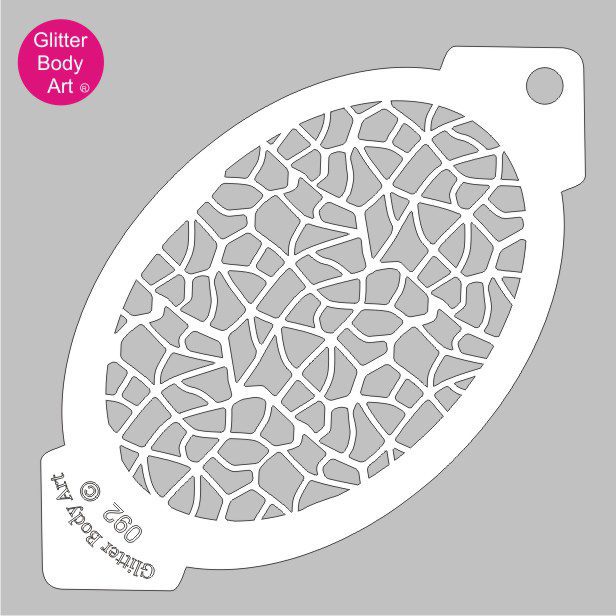 pattern_face_paint_stencil_092 random pattern facepainting stencil