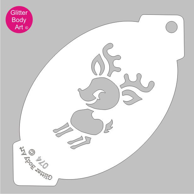 reindeer_face_paint_stencil_074 cute baby reindeer face paint stencil