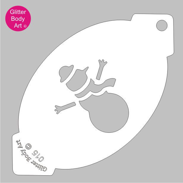 snowman_face_paint_stencil_015 snowman facepainting stencil