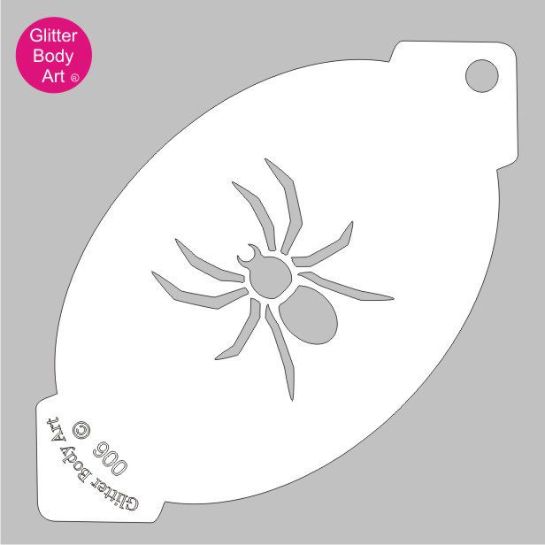 spider_face_paint_stencil_006 giant spider facepaint stencil